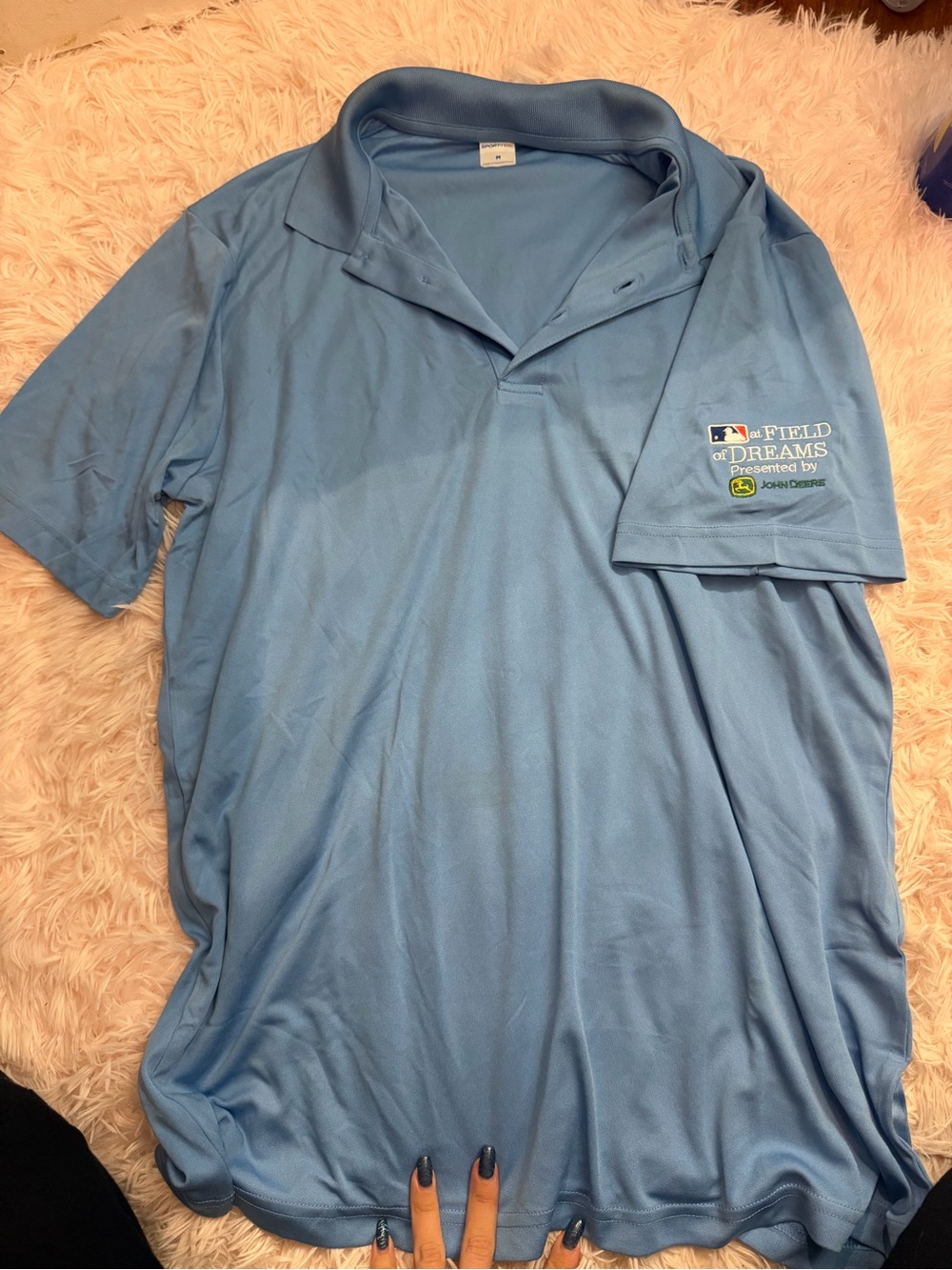 blue MLB polo shirt